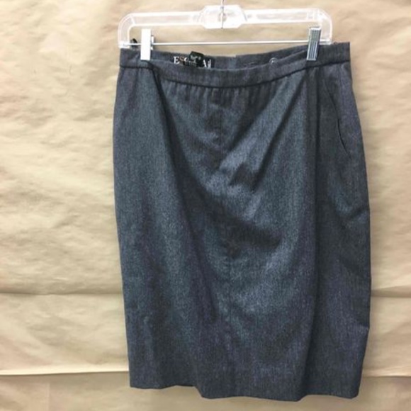 Escada -  Wool Grey Skirt - Size 42/ 10 - Picture 1 of 3